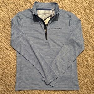 Vineyard Vines Sankaty Heathered Blue Pullover